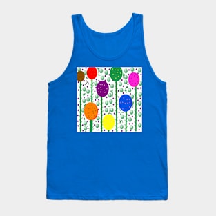 Colorful Random Floral Pattern Tank Top